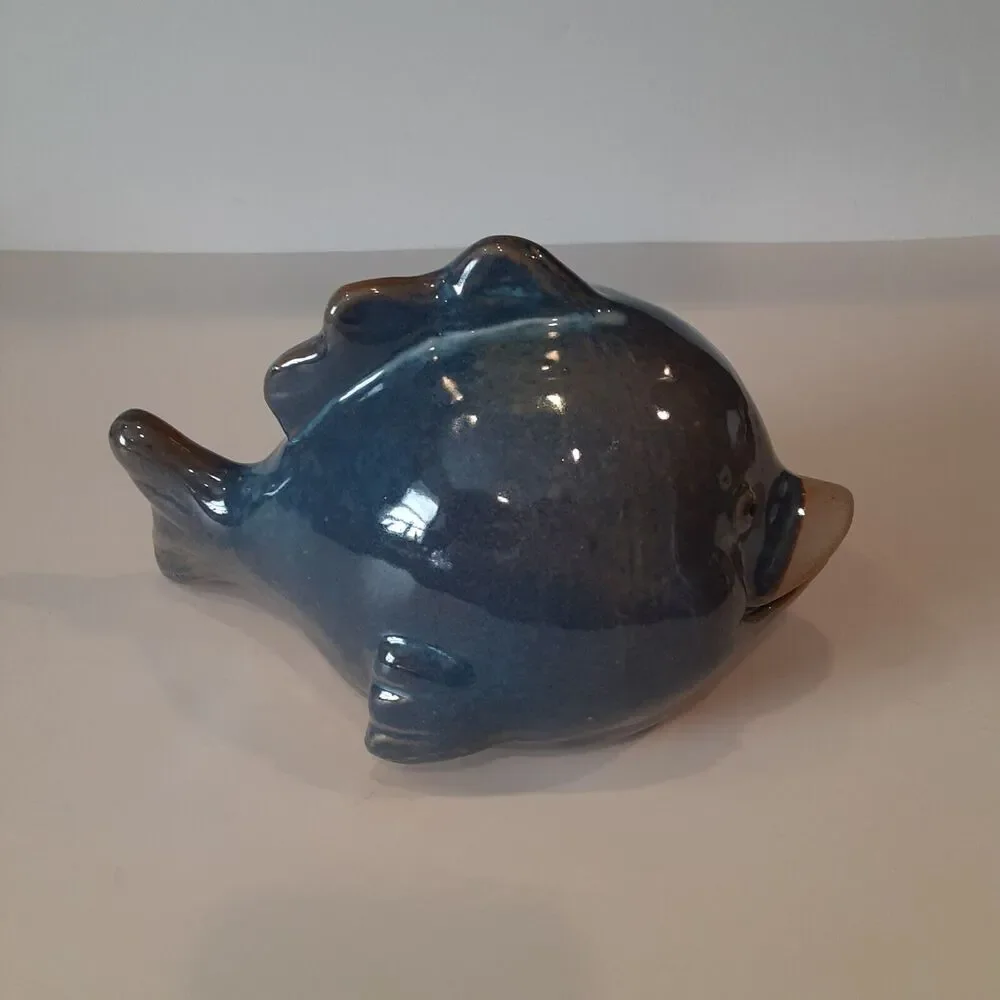 Stoneware Fish Blues & Earthtones Whimsy Decor